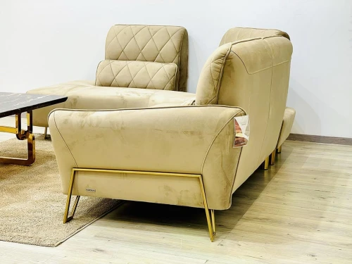 SALON D'ANGLE EN VELOURS
