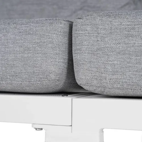 CANAPÉ JARDIN 2 PLACES AVEC TABLE BASSE + COUSSIN 