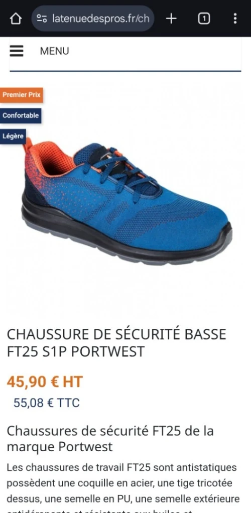 Chaussure de securite