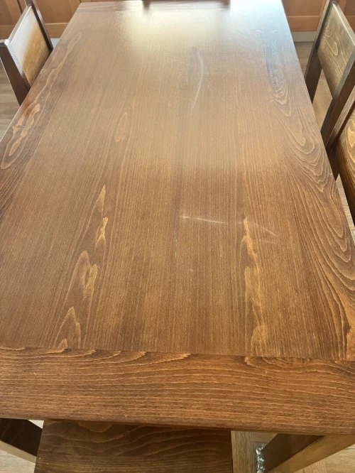 Table de cuisine 6 chaises en bois hêtre  bon état 