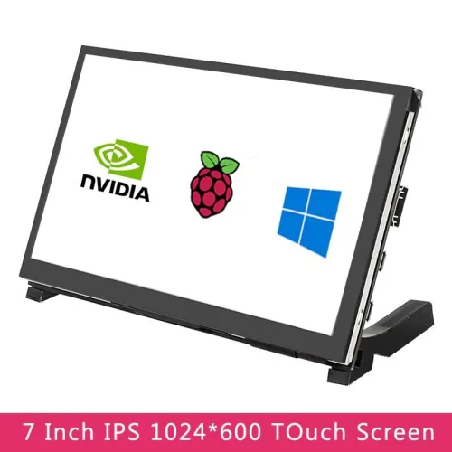 Ecran tactile 7 pouces IPS 1024 x 600 HD + Support compatible Raspberry Pi 4