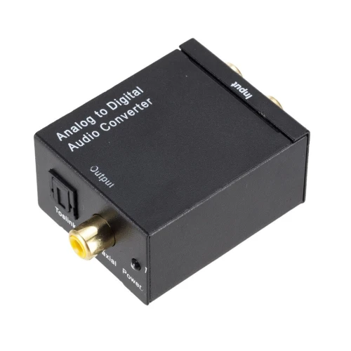 Convertisseur Adaptateur Audio analogique 2 x RCA vers numérique Digital Toslink fibre optique