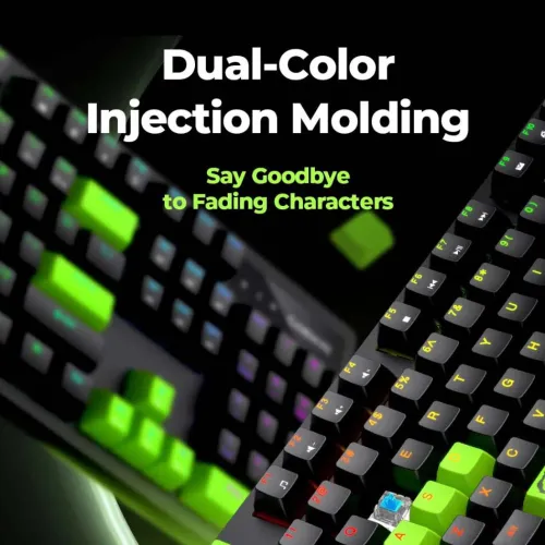 Clavier Gaming Mécanique HAVIT KB893L QWERTY FR ARABE RGB rétro-éclairé Blue Switch