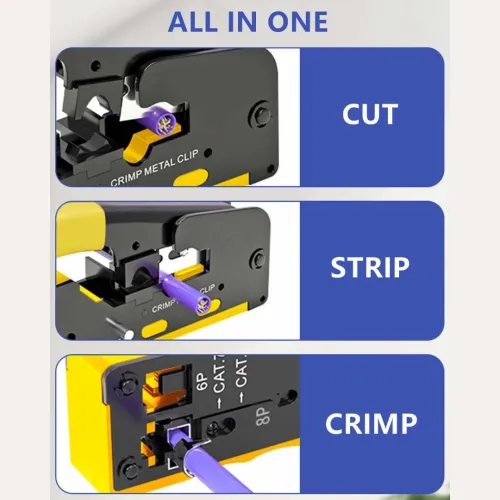Pince a sertir Réseau RJ45 RJ12 RJ11 Cat5 Cat6 Cat7 6P8P