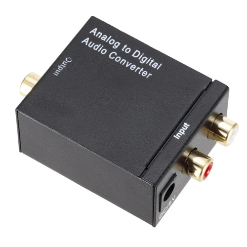 Convertisseur Adaptateur Audio analogique 2 x RCA vers numérique Digital Toslink fibre optique