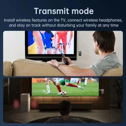Emetteur Recepteur Audio sans-fil Bluetooth 5.3 AUX Jack 3.5mm pour haut parleur, casque, auto
