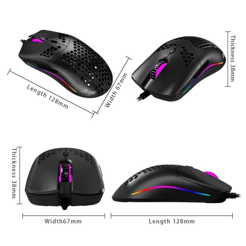 Souris Gaming Filaire USB Zelotes C-7 16000DPI RGB