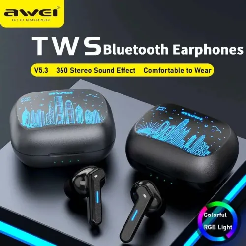 Ecouteur Earbuds Gaming sans-fil TWS Bluetooth 5.3 Awei T53