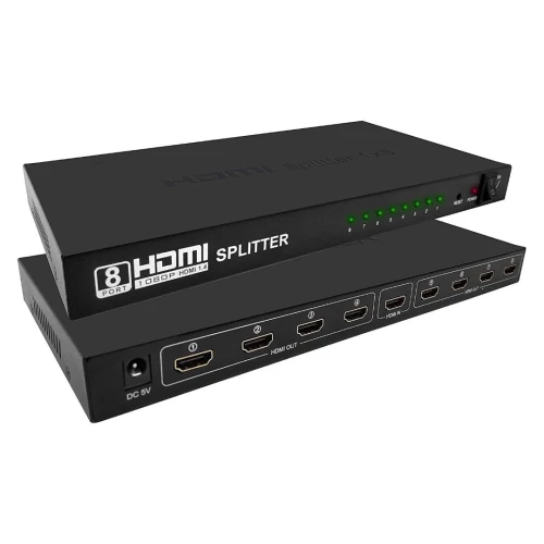 Splitter Amplificateur Séparateur HDMI 3D 1080P 8 Ports Sorties affichages