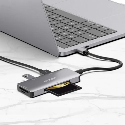Adaptateur HUB Lecteur carte Mémoire Type-c vers 2 x USB 3.0 + SD/TF + CF ONTEN OTN-91182