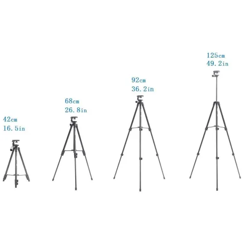 Trépied Portable yunteng VCT-520 avec Kit de tête d'amortissement tridimensionnel pour Caméra 125cm