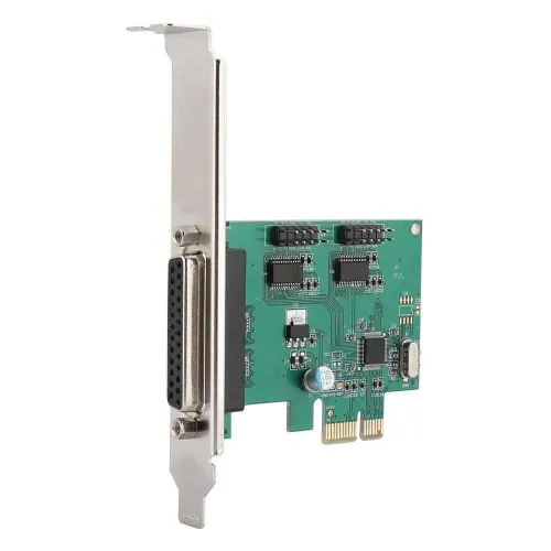 Carte PCI Express PCI-E Paralelle IEEE 1284 (DB25) + 2 x Serie (RS232)