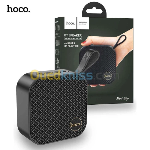 Haut parleur sans-fil Bluetooth 5.2 AUX USB TF Radio FM HOCO HC22 pour smartphone, PC, Android -Noir