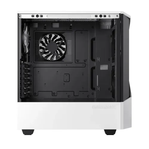 Boitier Gaming PC ATX GAMEMAX Contac Turbo ARGB COC en acier et Verre Antipoussière - Blanc/Noir
