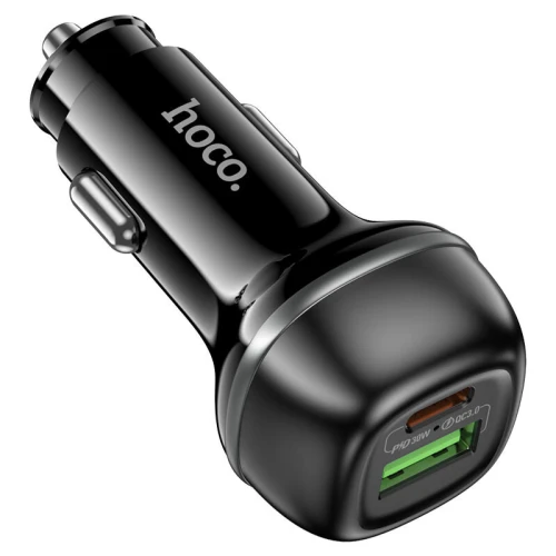 HOCO Z58A Chargeur AUTO Voiture 48W Double Port USB-C PD + USB-A QC3.0