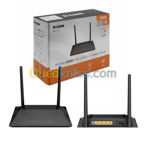 Modem Routeur sans-fil D-Link DSL-224 Wireless N300 ADSL2