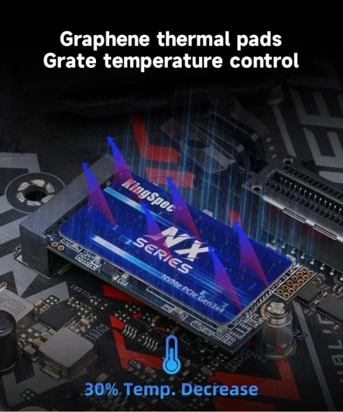 KingSpec M.2 SSD NVMe PCIe 3.0 X4 2242 NX Series 512GB