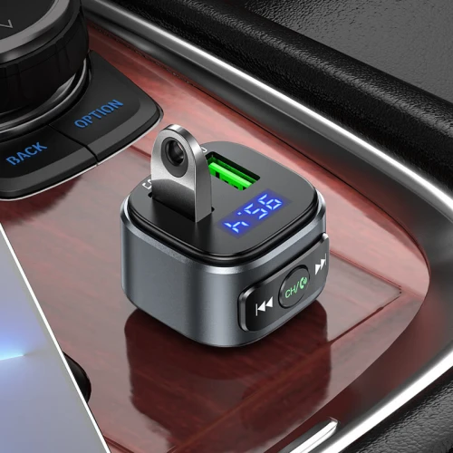 HOCO E67 Emeteur Radio FM Bluetooth et Chargeur AUTO USB QC3.0 18W