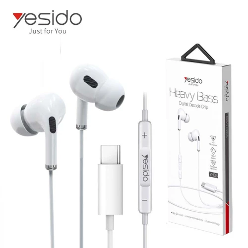 Yesido YH35 Écouteurs Filaire USB-C avec Microphone Intégré