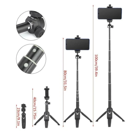 Trepied et perche à Selfie 2 en 1 yunteng yt-9928 avec télécommande Bluetooth pour smartphone Caméra