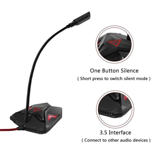 Microphone Gaming G55 USB LED pour PC / PS4