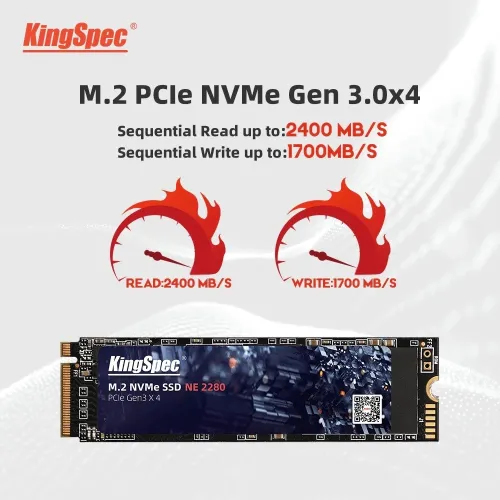 Disque dur interne SSD M.2 KingSpec 2280 512GB 1TO nvme PCI-E