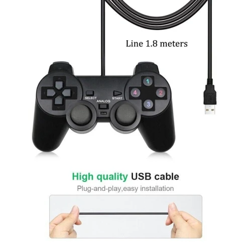Manette USB Double avec vibration dual shock CAPSYS GS309 pour PC