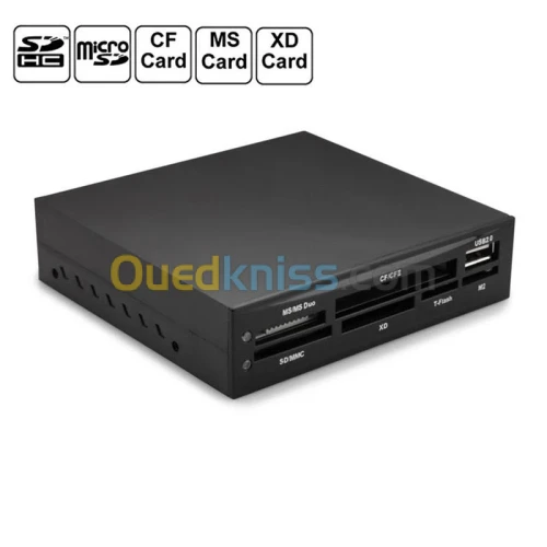 Lecteur de cartes mémoire 3.5 pouces Flash interne USB 2.0, SDHC, Micro SD, MMC, CF XD, TF, M2, MS