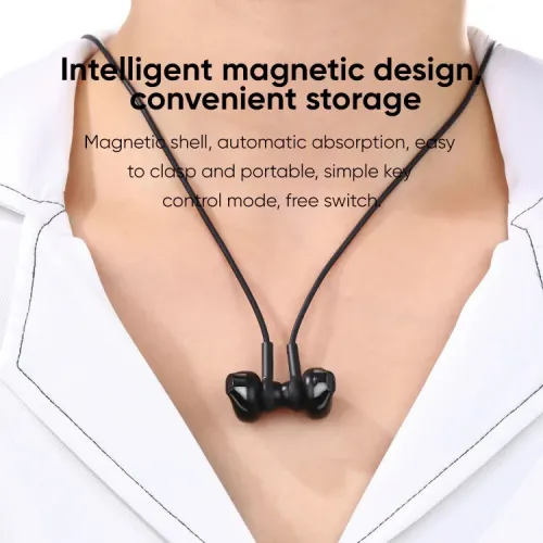 Ecouteur sans-fil Bluetooth 5.0 Sport à Tour de cou Intra-Auriculaire Magnétique Joyroom JR-D6