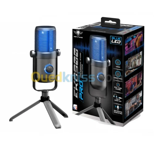 Microphone Gaming Spirit of gamer EKO 900 Double Condensateur Voix Streaming Podcast ASMR