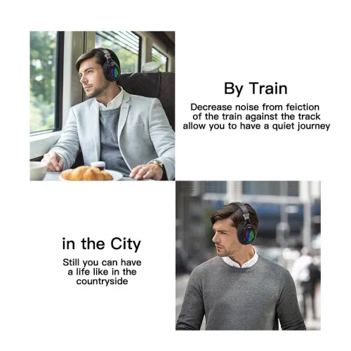 Casque Sans-fil Bluetooth 5.0 MOXOM MX-WL14 Pliable avec Microphone Micro SD AUX FM