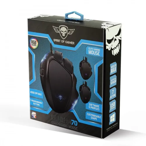 Souris Gaming Filaire USB Spirit of gamer ELITE M70 Ergonomique Modulaire