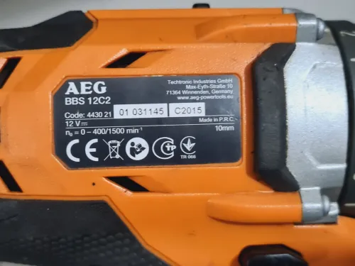Kit AEG 12V mini perforateur BBH 12 + Visseuse perceuse BBS 12C2 