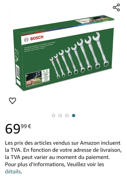 BOSCH jeu clés mixte à cliquez 