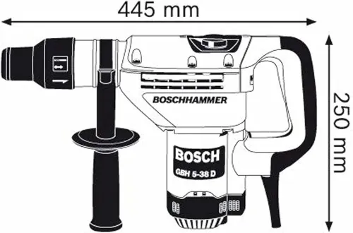 Marteau Perforateur SDS-Max 1050W 5,9J 38mm - BOSCH GBH 5-38 D (Germany)