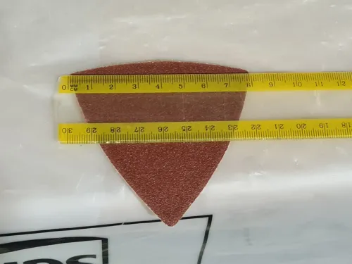 Papier de verre triangulaire 80mm P40,60,80,120 (rouge-violettes)