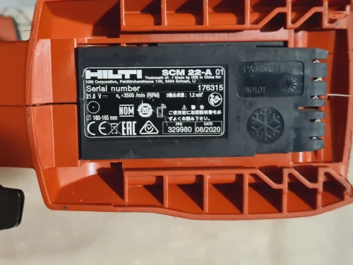Scie circulaire sans fil pour métal HILTI SCM 22-A (2b5.2+ch+sac) 