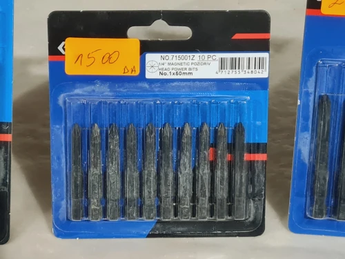 Embout de vissage original gamme noir PH1, PH2, PZ1, PZ2 (Lot 10pcs)