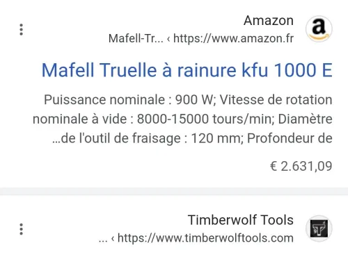 Rainureuse - Chanfreineuse de sol MAFEL KFU 1000 E (Germany)