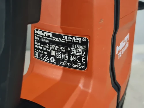 Perforateur sans fil 36V 5.2Ah - HILTI TE 6-A36 AVR (2023)