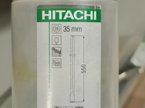 HITACHI HEX28 (28mm) Burin plat hexagonal avec collerette 35x550mm (Italy)