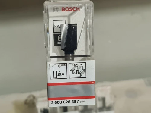 BOSCH - fraise à rainer 8mm droite D 8/10/12/14/15/16 x 19,6mm