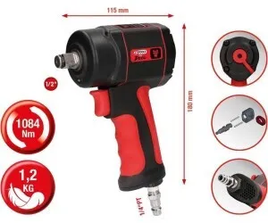 Clé à choc pneumatique compact 1/2" 1084Nm - KS Tools miniDEVIL