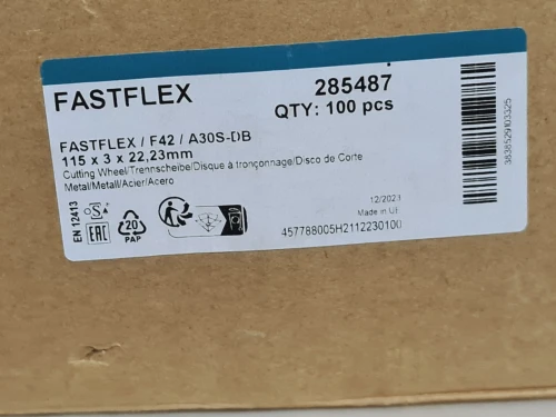 Disque a couper original métal 115 x 3 x 22.23mm FASTFLEX A30S-BF (2026-Slovenia)