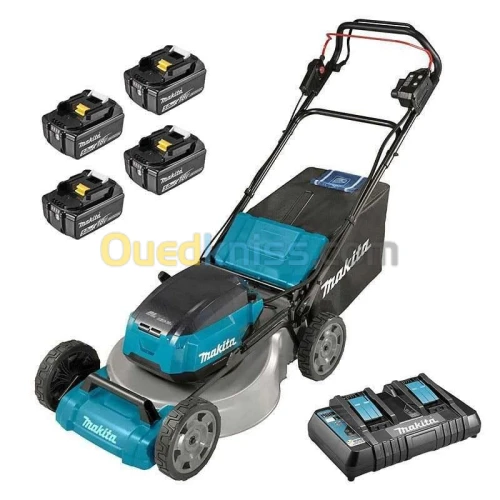 Tondeuse sans fil auto-tractée MAKITA DLM462PT4 36V (18V+18V) 4 batteries 5.0Ah + ch doublé (BL)