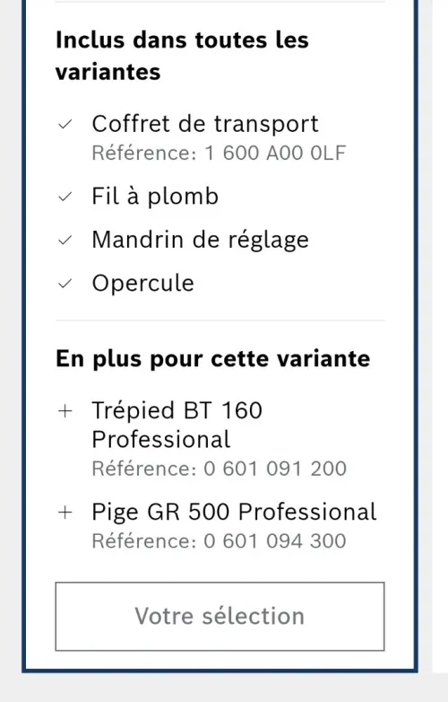 Pack BOSCH Niveau optique GOL 32 G + Trépied BT160 + Pige GR500