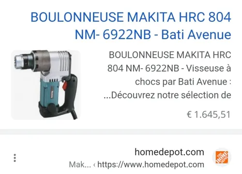 Boulonneuse système HRC 804Nm douilles M16/20/22 - MAKITA 6922NB (Japan)