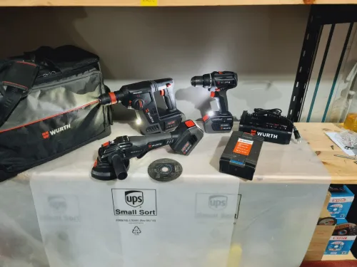 Kit WÜRTH 3pcs 18V 5.0Ah perforateur + visseuse + meuleuse (BL-2023)