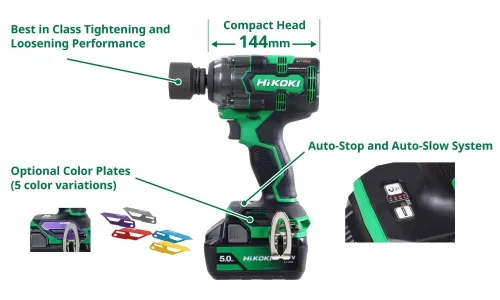 Boulonneuse sans fil compact 550Nm 1/2" 5 mode - HIKOKI WR 18DH (BL-IP56)