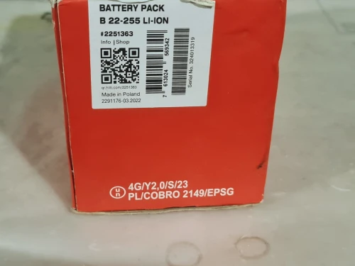 HILTI B22-255 - Batterie NURON 22V 12.0Ah (neuf jamais utilisé)